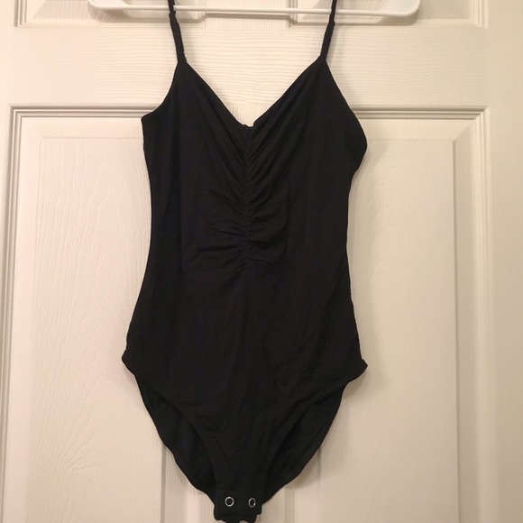 Black Ruched Bodysuit - Picture 1 of 1
